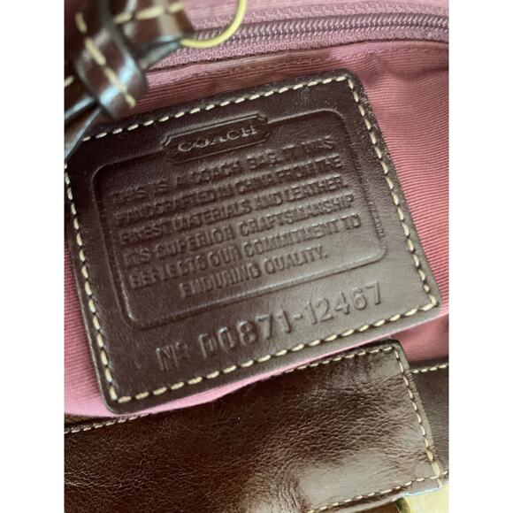 Vtg coach Hampton brown canvas/ leather carryall tote shoulder bag 121467 - Picture 10 of 10